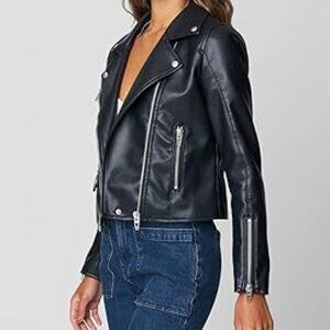 Blank NYC Black Moto Leather Jacket